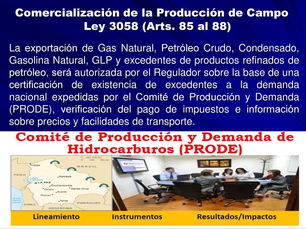Comercialización de la Producción de Campo Ley 3058 (Arts. 85 al 88)