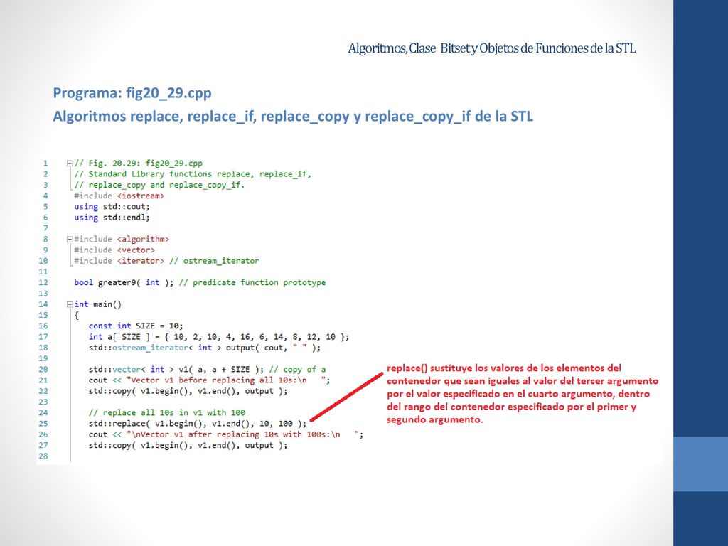 Algoritmos, Clase Bitset y Objetos de Funciones de la STL