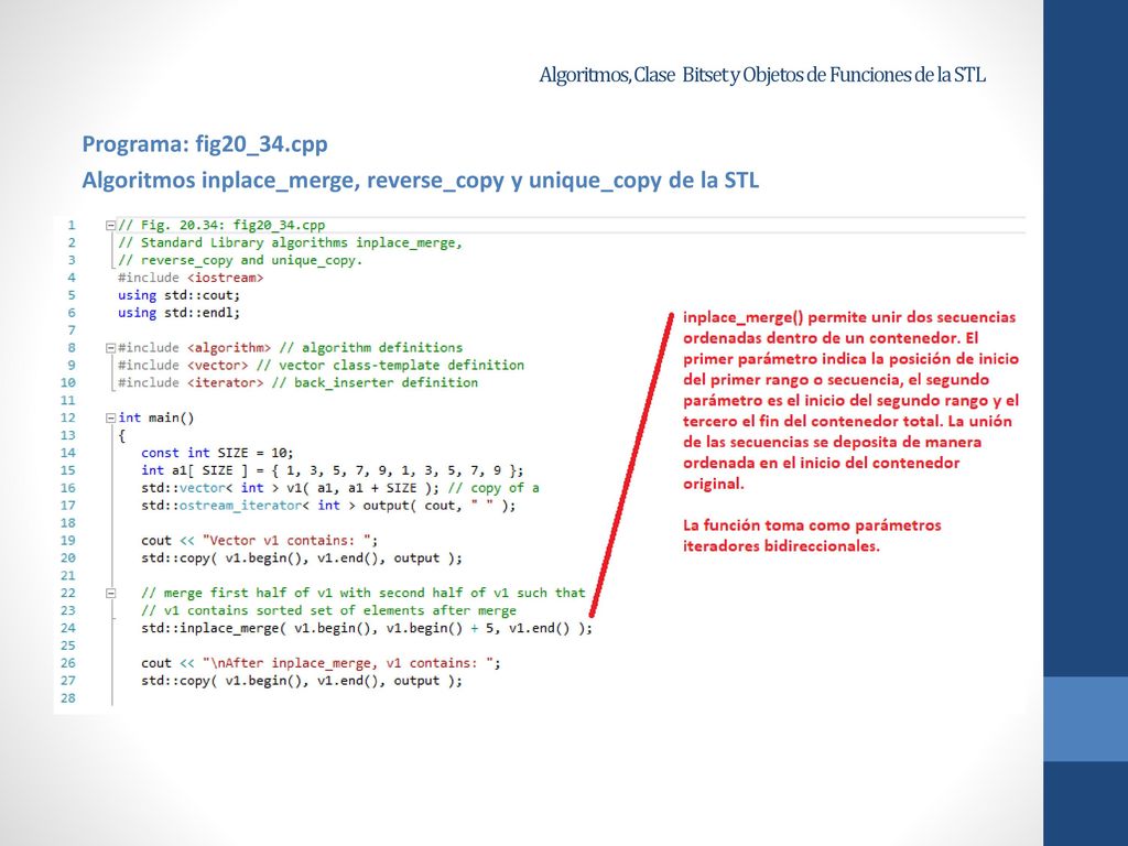 Algoritmos, Clase Bitset y Objetos de Funciones de la STL
