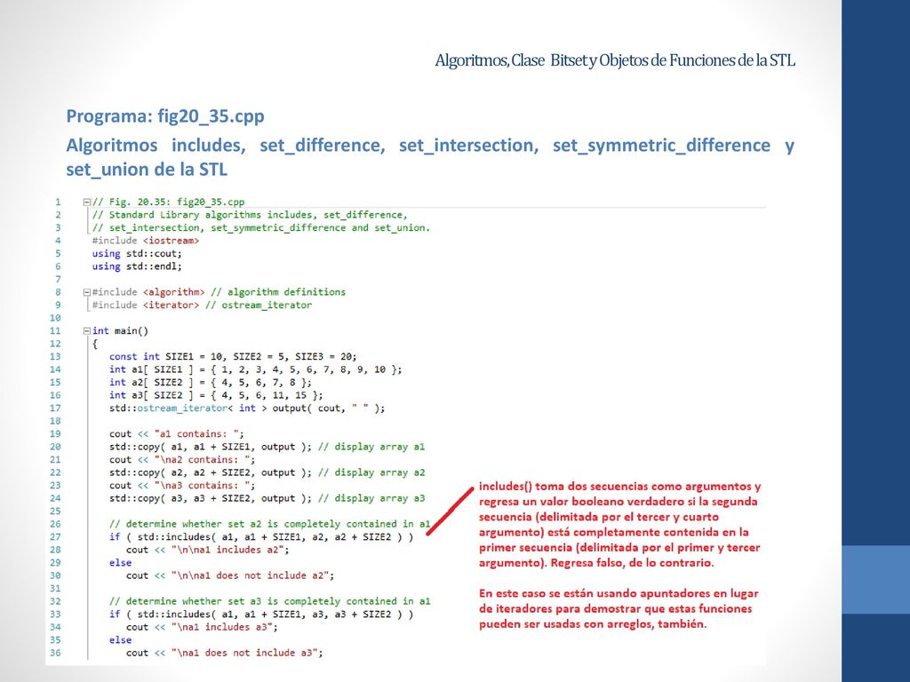 Algoritmos, Clase Bitset y Objetos de Funciones de la STL