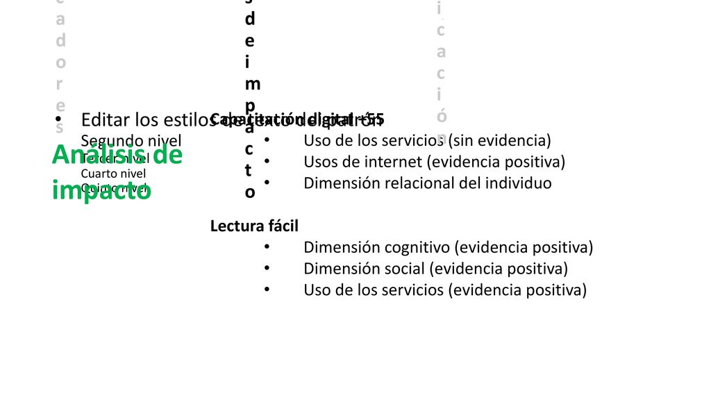 Análisis de impacto A n á l i s i s d e i m p a c t o