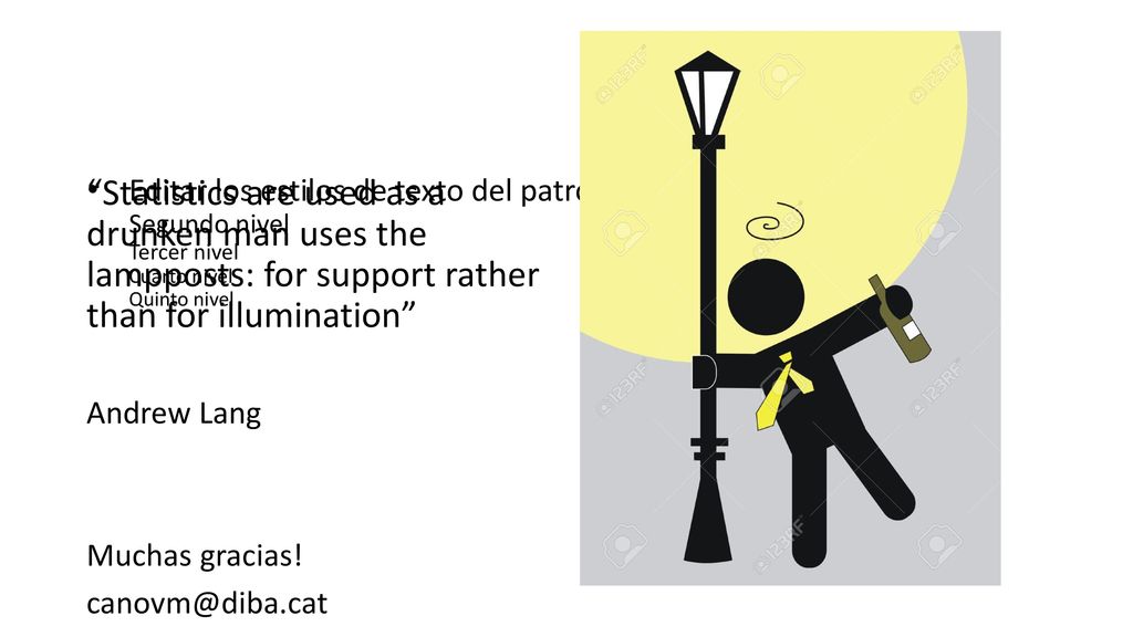 Statistics are used as a drunken man uses the lampposts: for support rather than for illumination