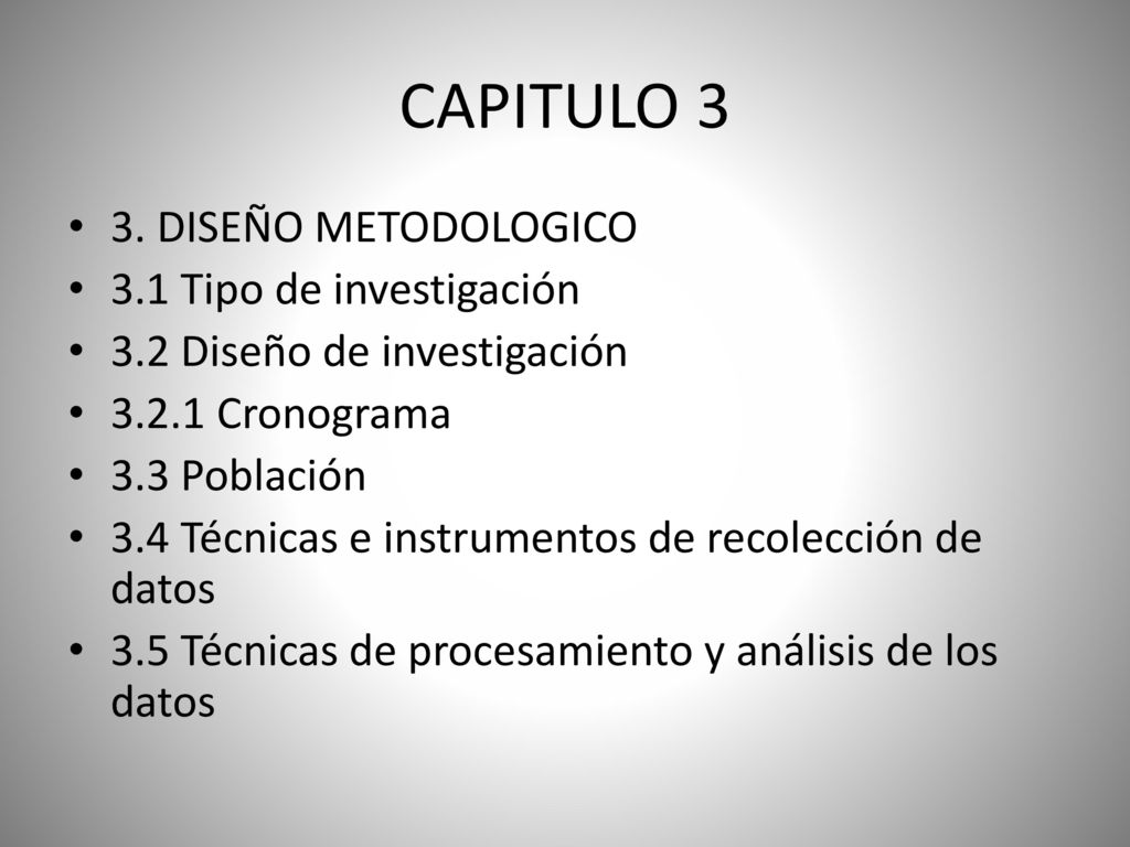 CAPITULO 3 3. DISEÑO METODOLOGICO 3.1 Tipo de investigación