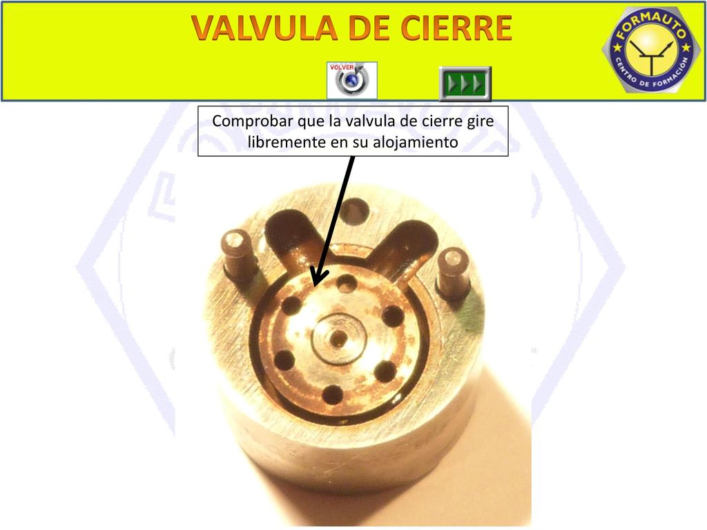 VALVULA DE CIERRE Comprobar que la valvula de cierre gire