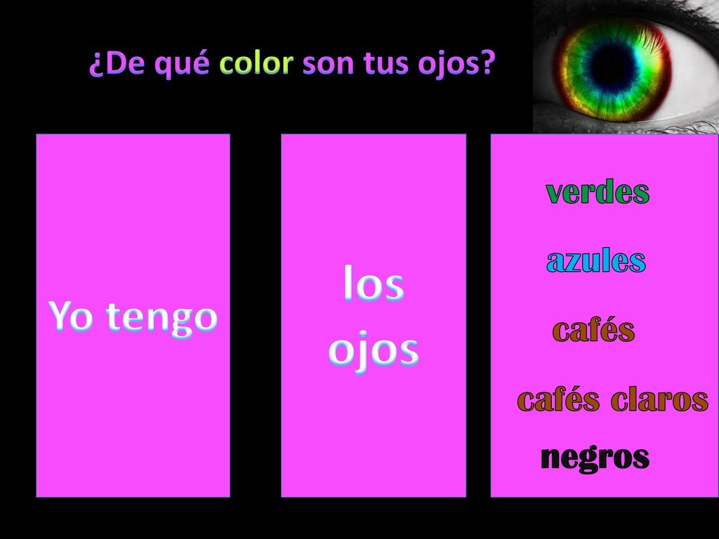 ¿De qué color son tus ojos