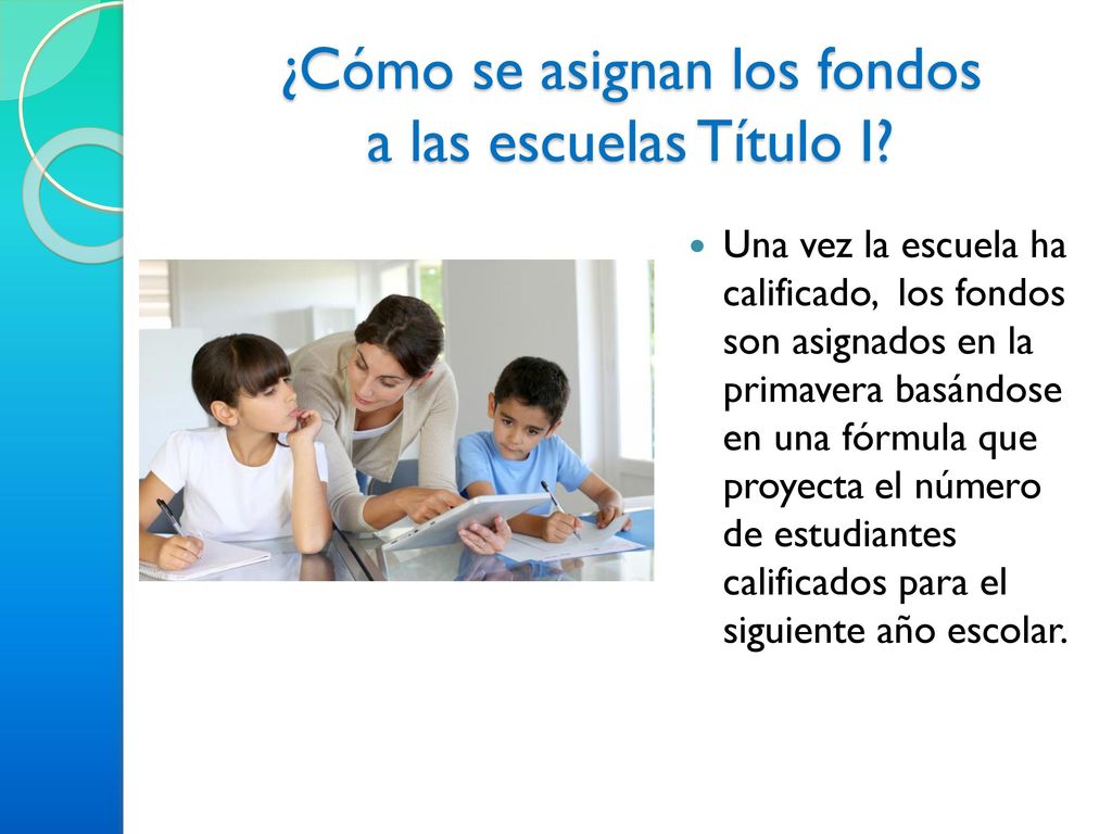 ¿Cómo se asignan los fondos a las escuelas Título I