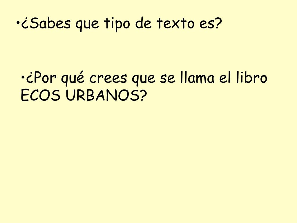 ¿Sabes que tipo de texto es