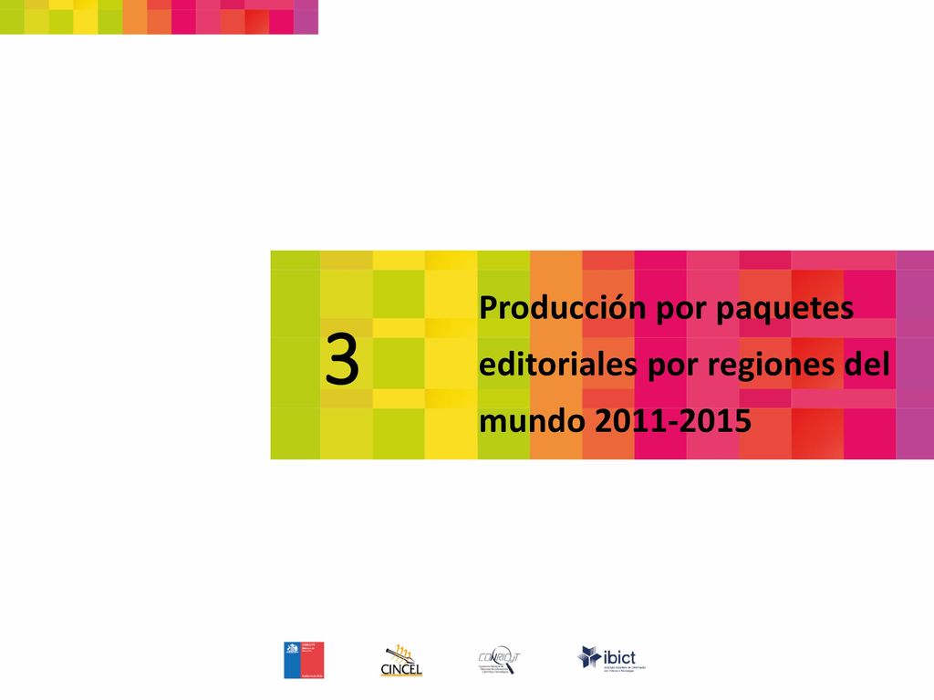 3 Producción por paquetes editoriales por regiones del mundo