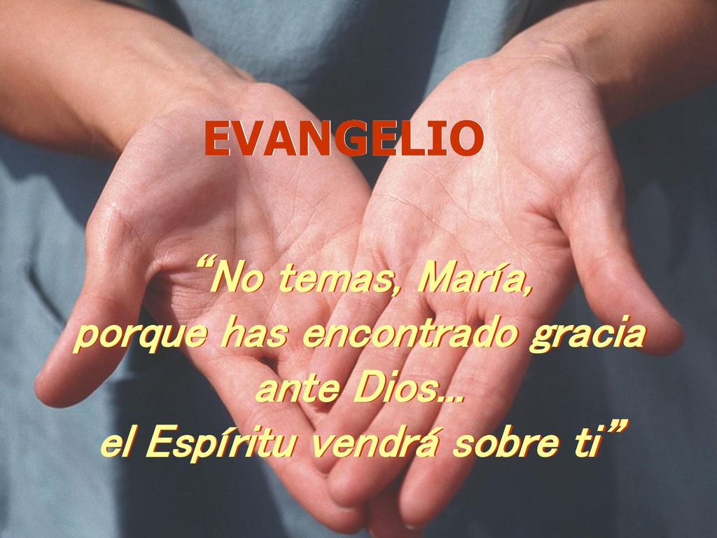 porque has encontrado gracia el Espíritu vendrá sobre ti