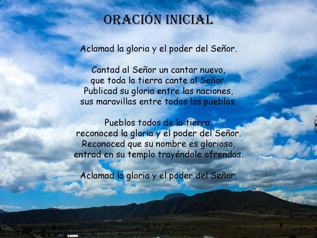 Aclamad la gloria y el poder del Señor.