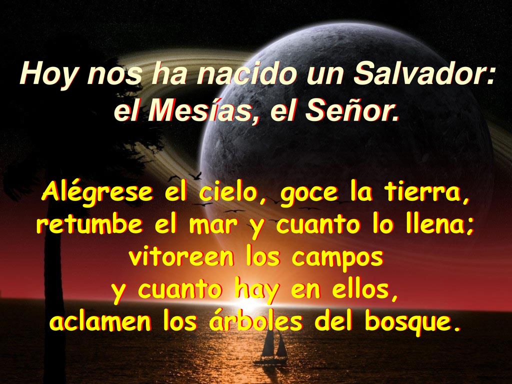 Hoy nos ha nacido un Salvador: el Mesías, el Señor.