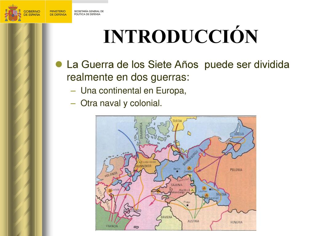 INTRODUCCIÓN La Guerra de los Siete Años puede ser dividida realmente en dos guerras: Una continental en Europa,