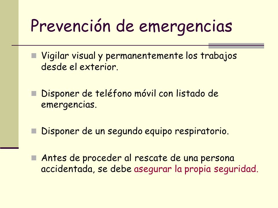 Prevención de emergencias