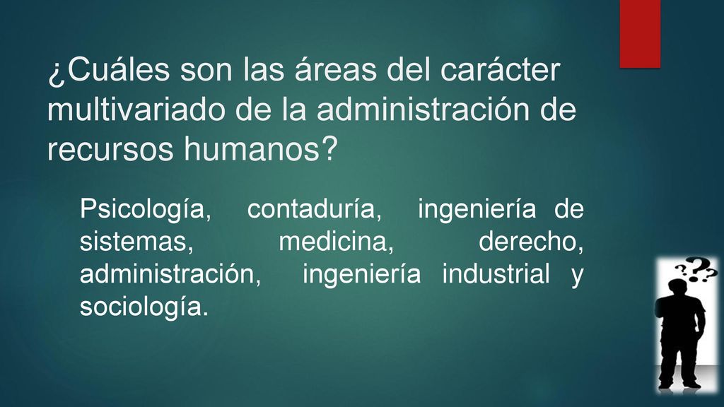 ¿Cuáles son las áreas del carácter multivariado de la administración de recursos humanos