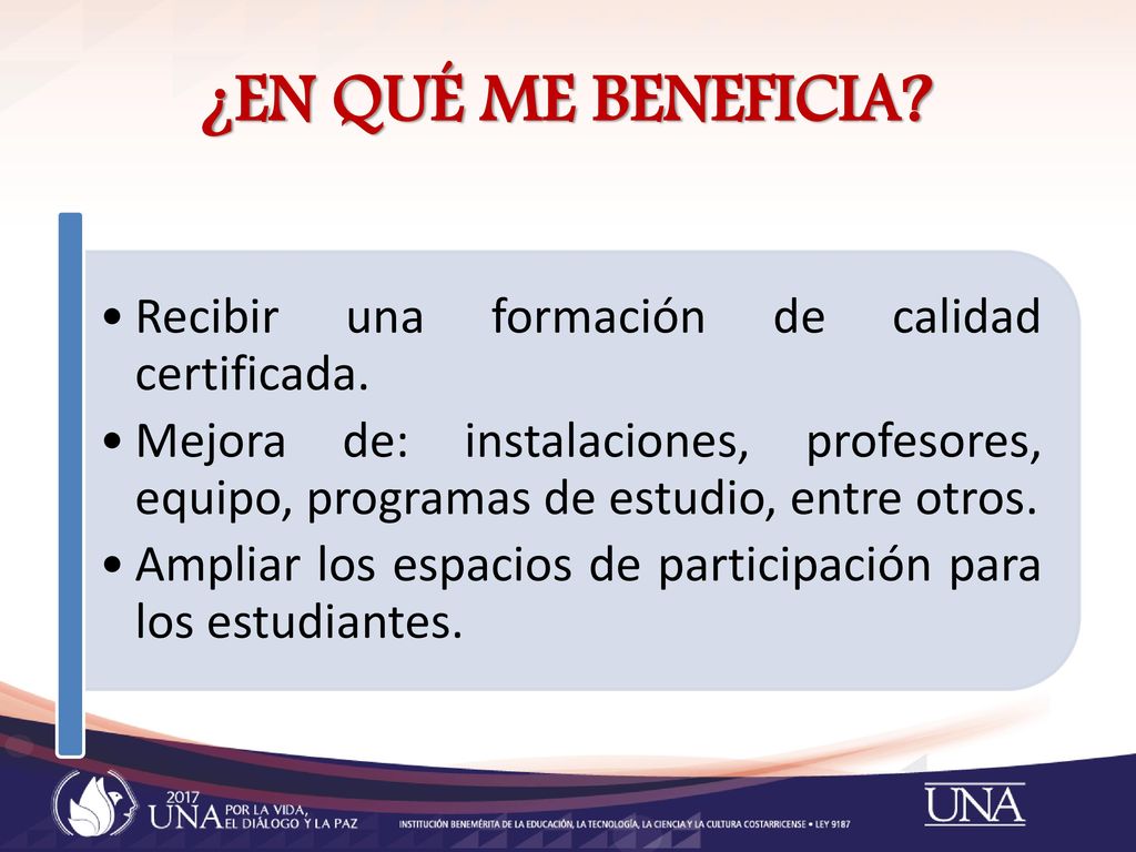 ¿EN qué ME BENEFICIA Recibir una formación de calidad certificada.