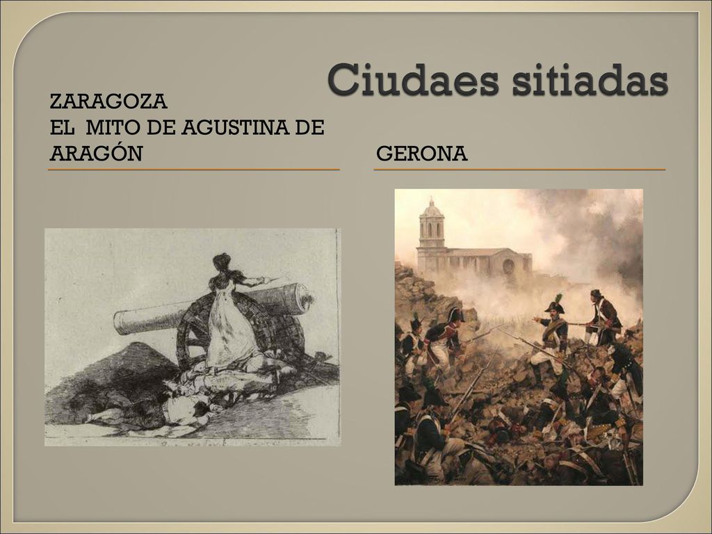 Ciudaes sitiadas Zaragoza El mito de agustina de aragón gerona