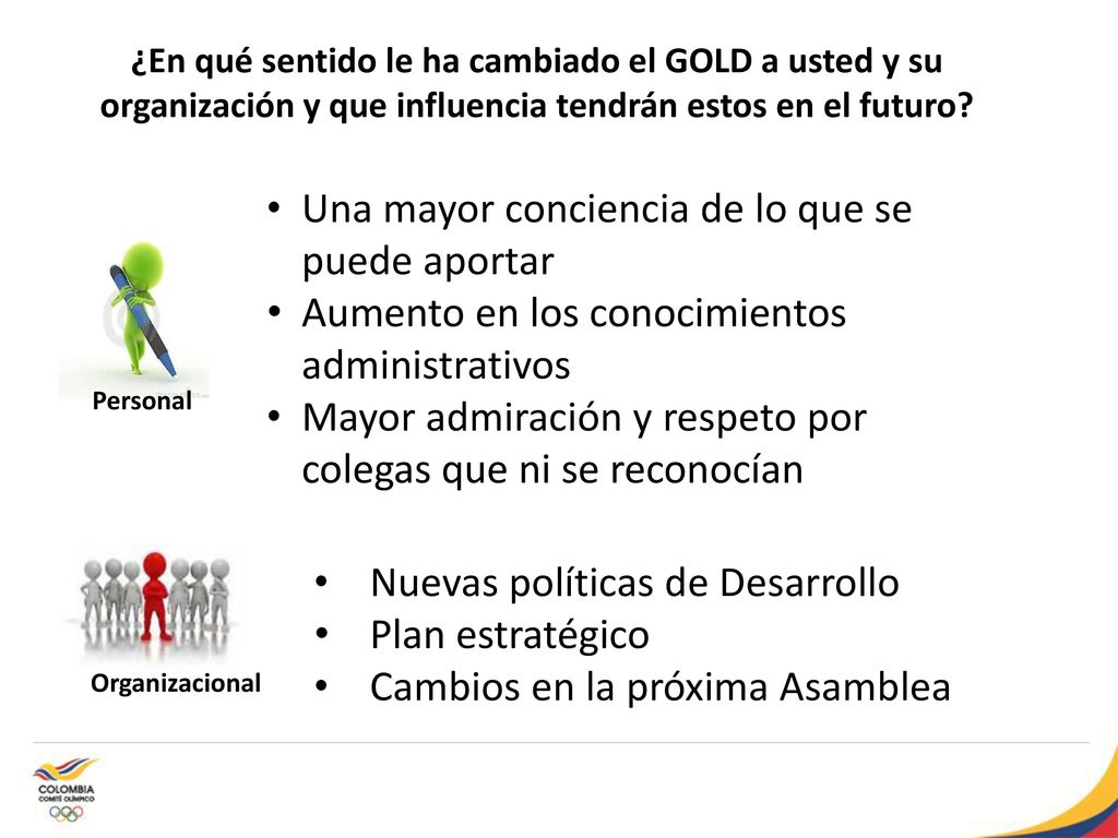 Una mayor conciencia de lo que se puede aportar