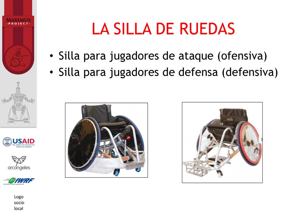 LA SILLA DE RUEDAS Silla para jugadores de ataque (ofensiva)