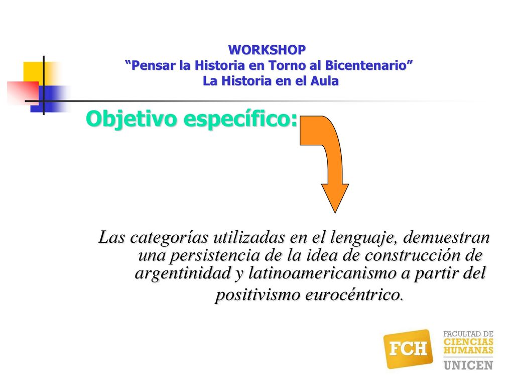 WORKSHOP Pensar la Historia en Torno al Bicentenario La Historia en el Aula