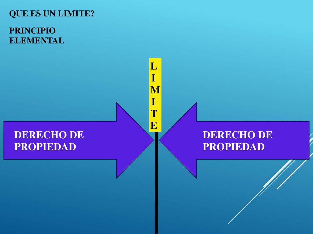 L I M I T E DERECHO DE PROPIEDAD DERECHO DE PROPIEDAD