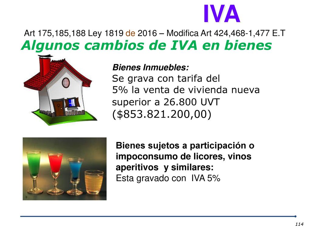 Art 175,185,188 Ley 1819 de 2016 – Modifica Art 424,468-1,477 E.T