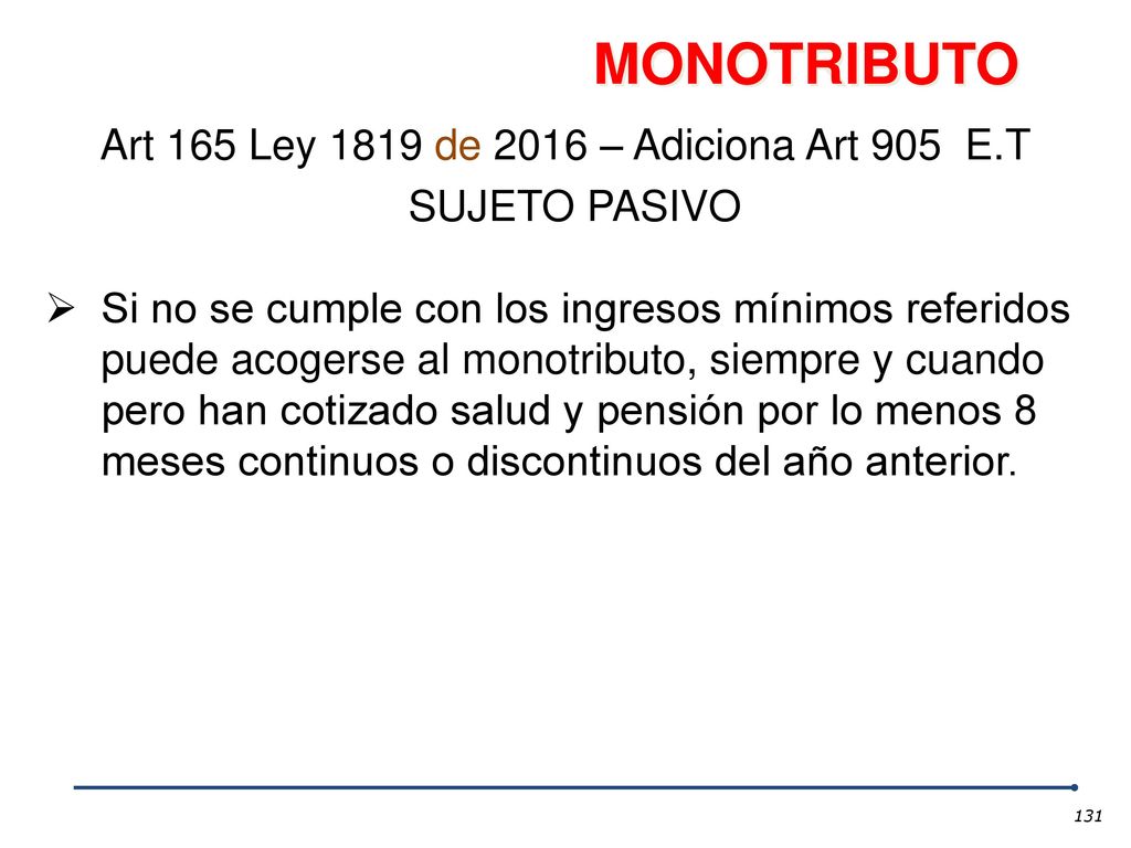 Art 165 Ley 1819 de 2016 – Adiciona Art 905 E.T