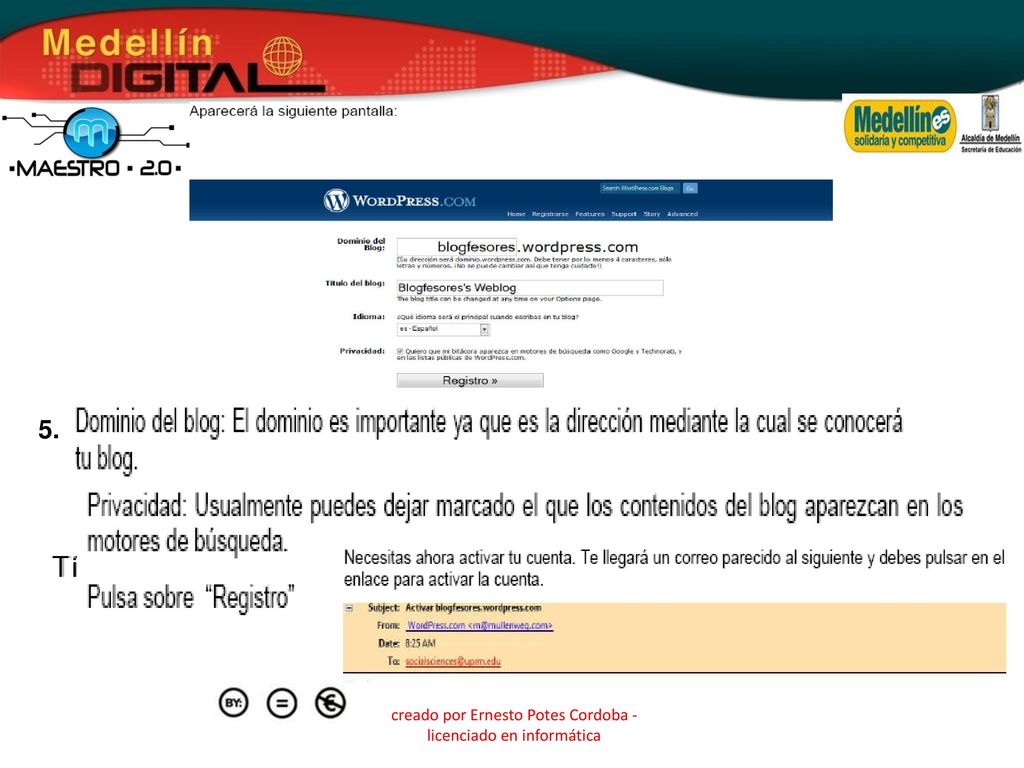 creado por Ernesto Potes Cordoba - licenciado en informática