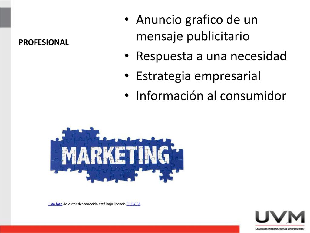 Anuncio grafico de un mensaje publicitario Respuesta a una necesidad