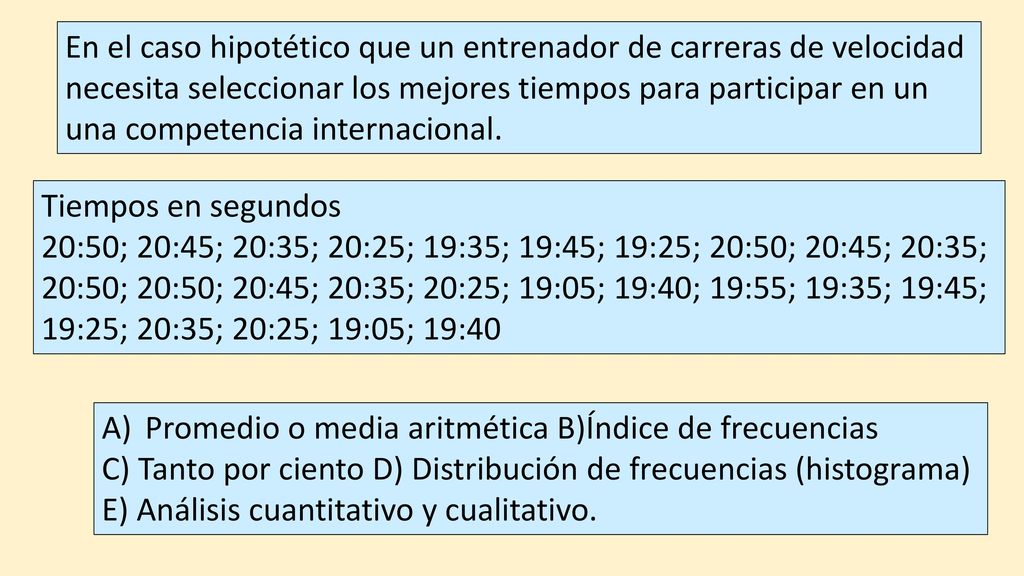 En el caso hipotético que un entrenador de carreras de velocidad