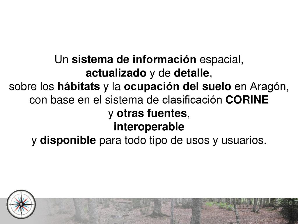 Un sistema de información espacial, actualizado y de detalle,
