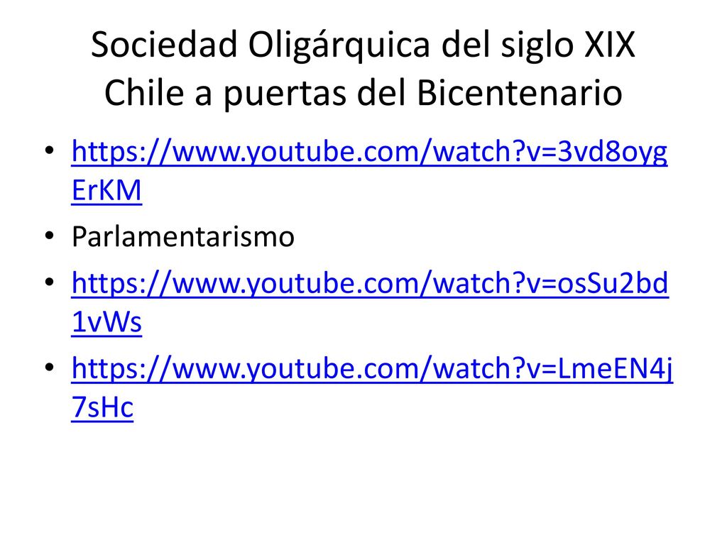 Sociedad Oligárquica del siglo XIX Chile a puertas del Bicentenario