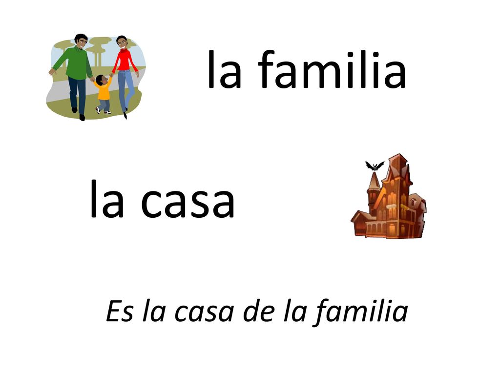 la familia la casa Es la casa de la familia