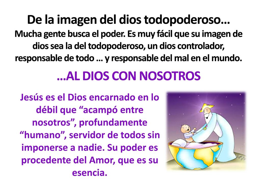 De la imagen del dios todopoderoso… Mucha gente busca el poder