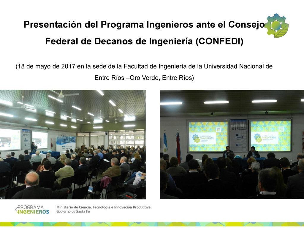 Presentación del Programa Ingenieros ante el Consejo Federal de Decanos de Ingeniería (CONFEDI)