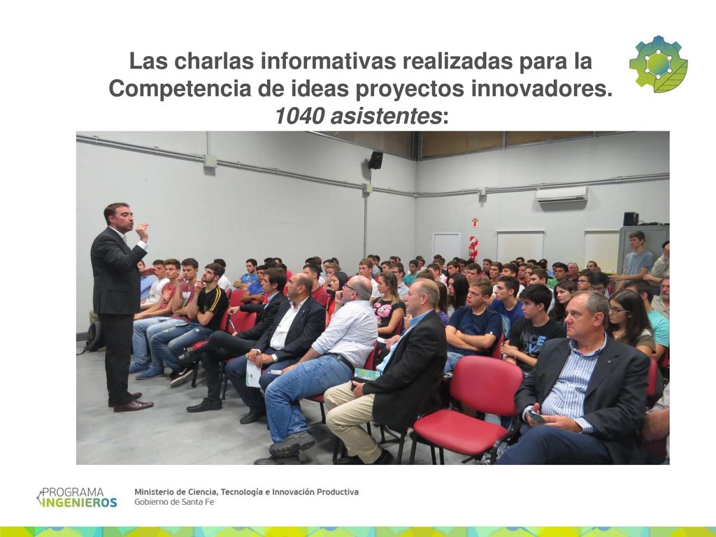 Las charlas informativas realizadas para la Competencia de ideas proyectos innovadores.