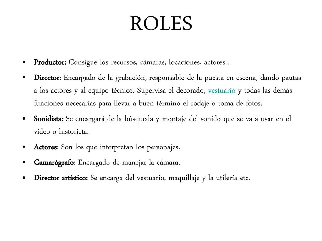Productor: Consigue los recursos, cámaras, locaciones, actores…