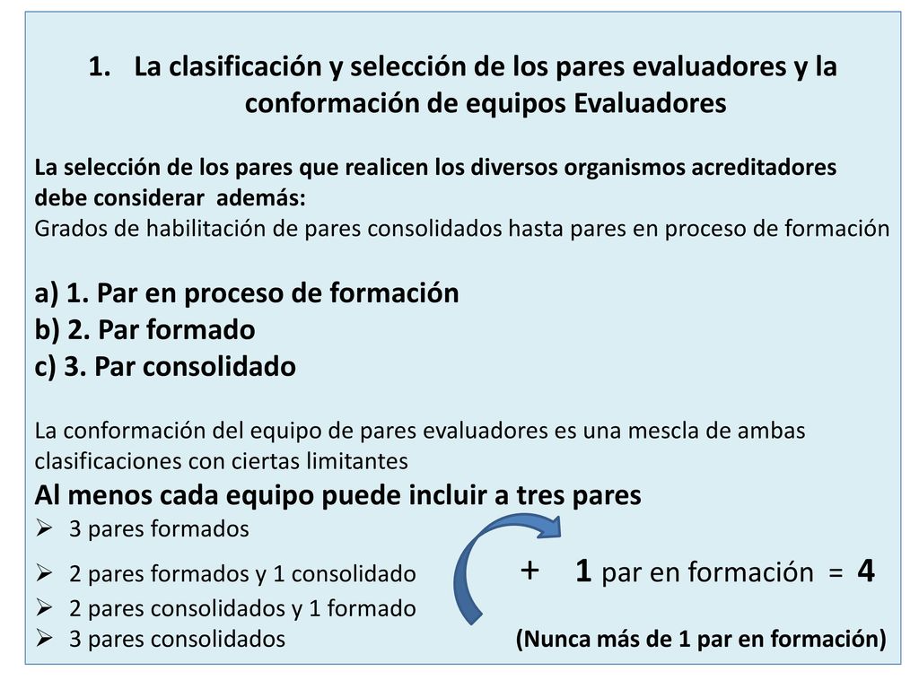 a) 1. Par en proceso de formación b) 2. Par formado