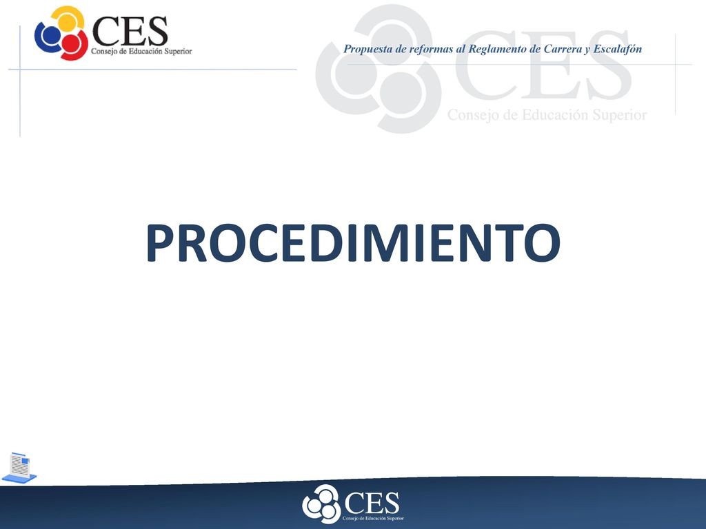 Propuesta de reformas al Reglamento de Carrera y Escalafón