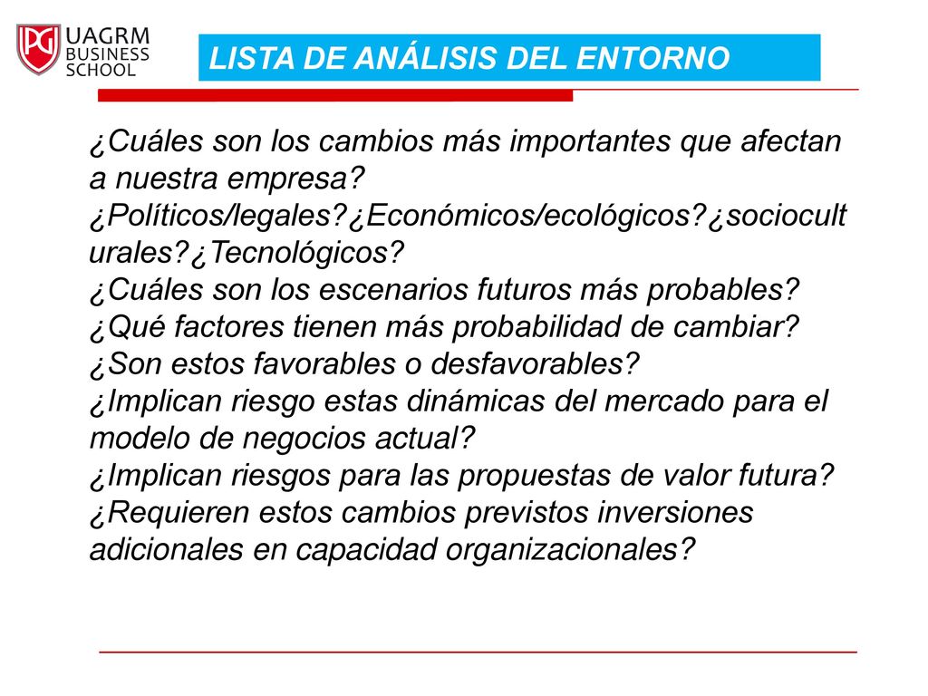 LISTA DE ANÁLISIS DEL ENTORNO