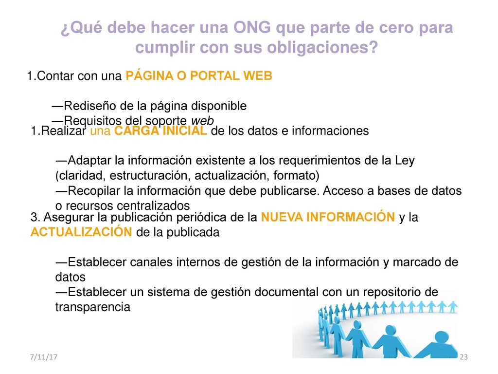 ¿Qué debe hacer una ONG que parte de cero para cumplir con sus obligaciones