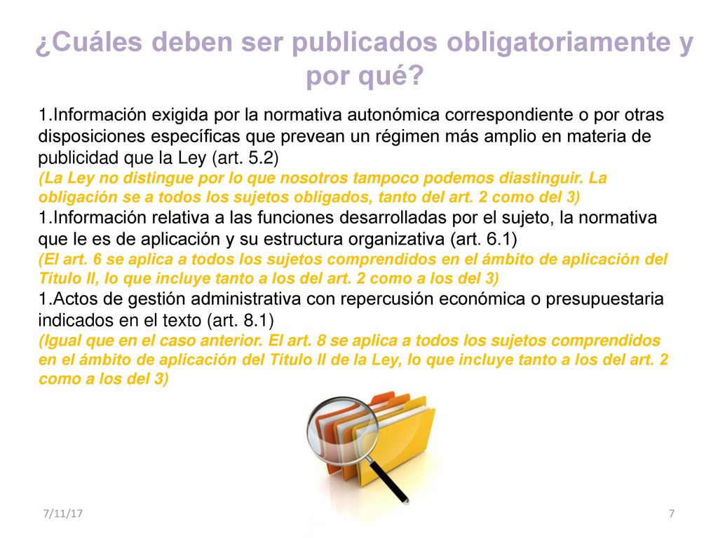 ¿Cuáles deben ser publicados obligatoriamente y por qué