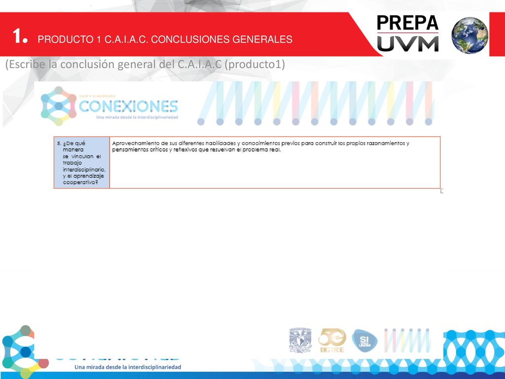 1. PRODUCTO 1 C.A.I.A.C. CONCLUSIONES GENERALES