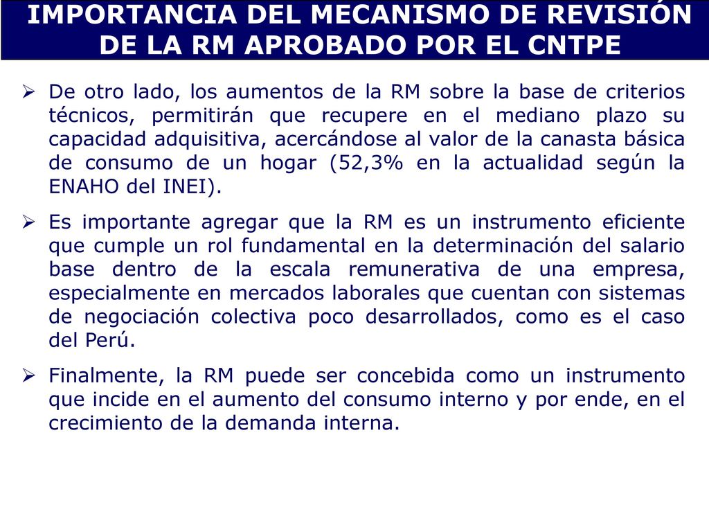 IMPORTANCIA DEL MECANISMO DE REVISIÓN DE LA RM APROBADO POR EL CNTPE
