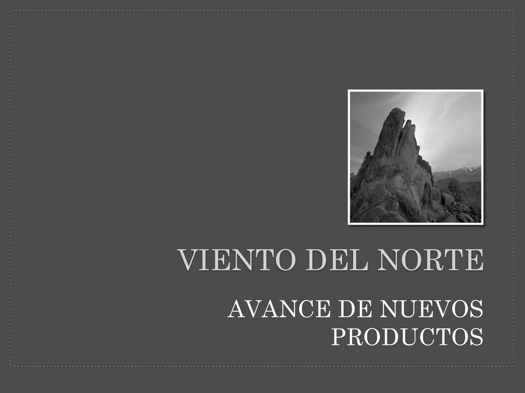 Viento del norte AVANCE DE NUEVOS PRODUCTOS