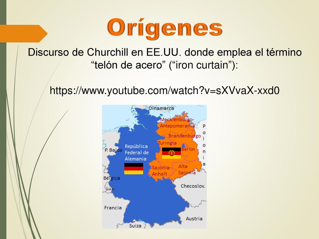 Orígenes Discurso de Churchill en EE.UU. donde emplea el término telón de acero ( iron curtain ):