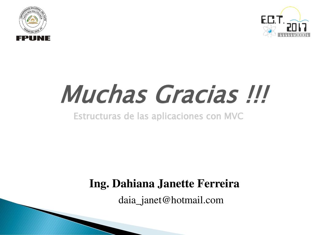 Estructuras de las aplicaciones con MVC Ing. Dahiana Janette Ferreira