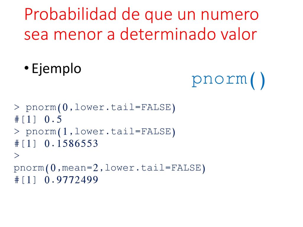 Probabilidad de que un numero sea menor a determinado valor
