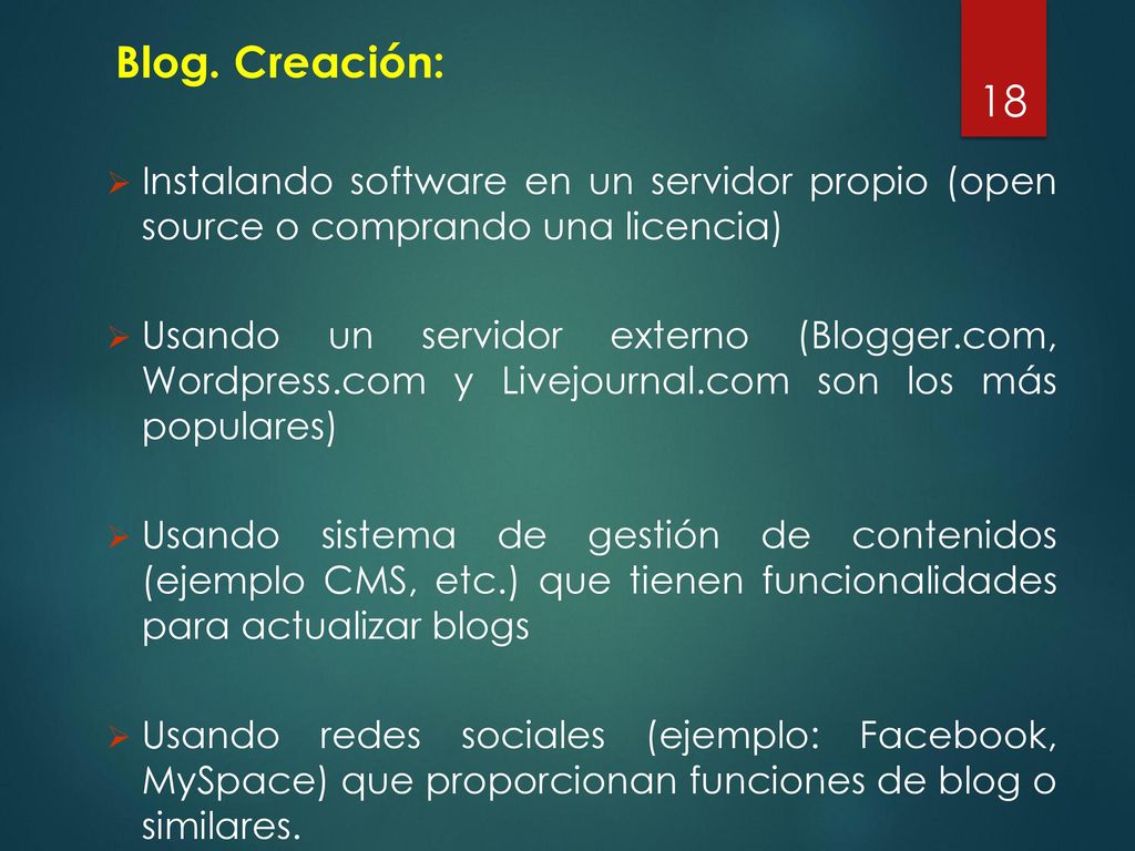 Blog. Creación: Instalando software en un servidor propio (open source o comprando una licencia)