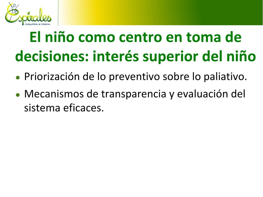 El niño como centro en toma de decisiones: interés superior del niño
