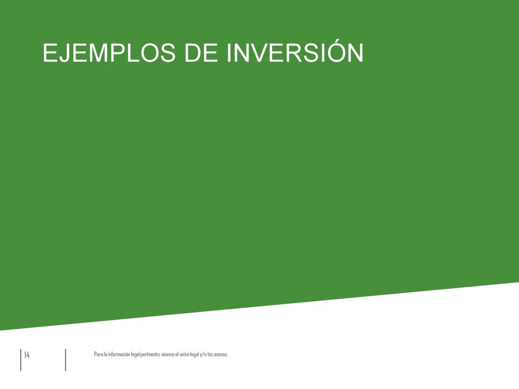 ejemplos de inversión Para la información legal pertinente, véanse el aviso legal y/o los anexos.